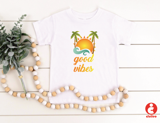 T-shirt  Bebé/Criança "Good Vibes" 100% Algodão