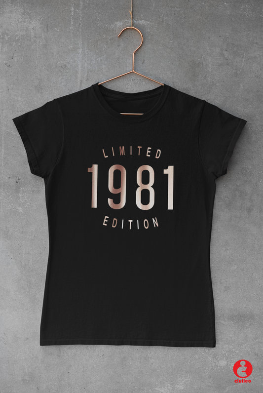 T-shirt Mulher "Limited Edition Ano" 100% Algodão