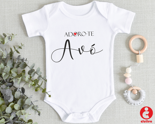 Body Bebé "Adoro-te Avó" 100% algodão