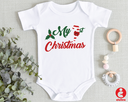Body Bebé "My First Christmas" 100% algodão