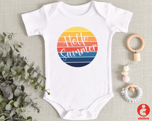 Body Bebé "Hello Summer" 100% algodão