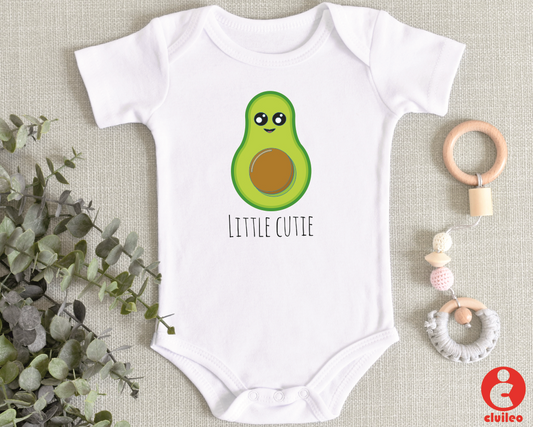 Body Bebé" Little Cutie Avocado" Abacate 100% algodão